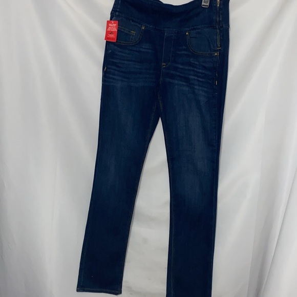 NWT SPANX THE SIGNATURE STRAIGHT SIZE30 Dark Indigo Women's Jeggings side Zipper - Picture 6 of 13